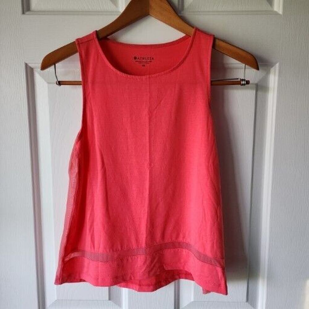 Athleta Women's Pink Essence Mesh Trim Lightweight Tank Top Size XS